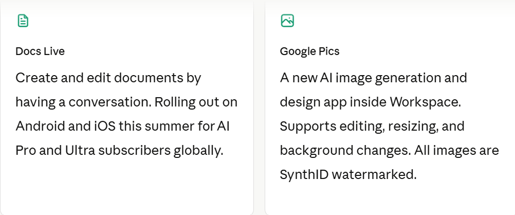 Docs Live
Google Pics